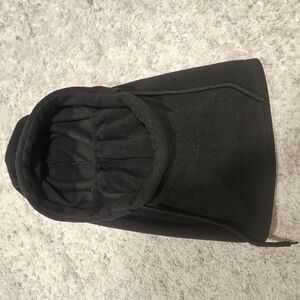 Black Hooded Fleece Scarf